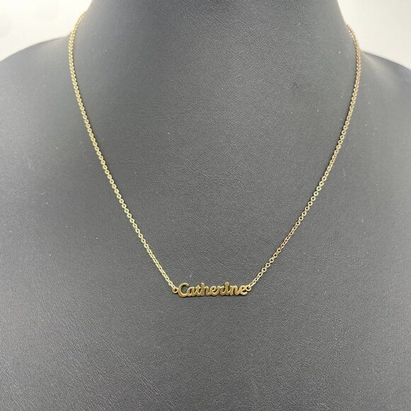 MBD Catherine Chain Necklace Gold Tone Name 16 to 20 Inches - Picture 2 of 4